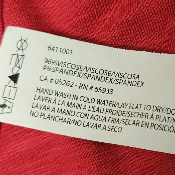 POINT Zero Soft Comfy Light Long Sleeved Red Blouse or Tunic Top- Size M - Picture 5 of 8